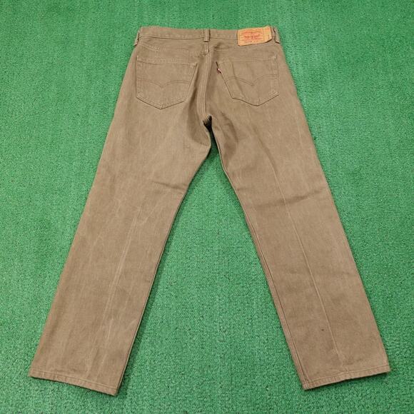Levi's Men's Straight Jeans in Tan - Picture 8 of 14